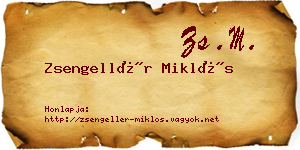 Zsengellér Miklós névjegykártya